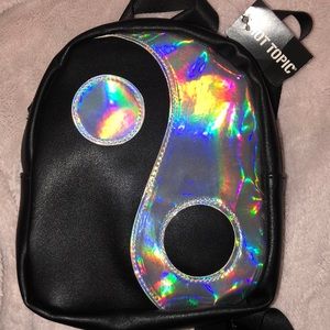 ying yang reflective mini backpack
